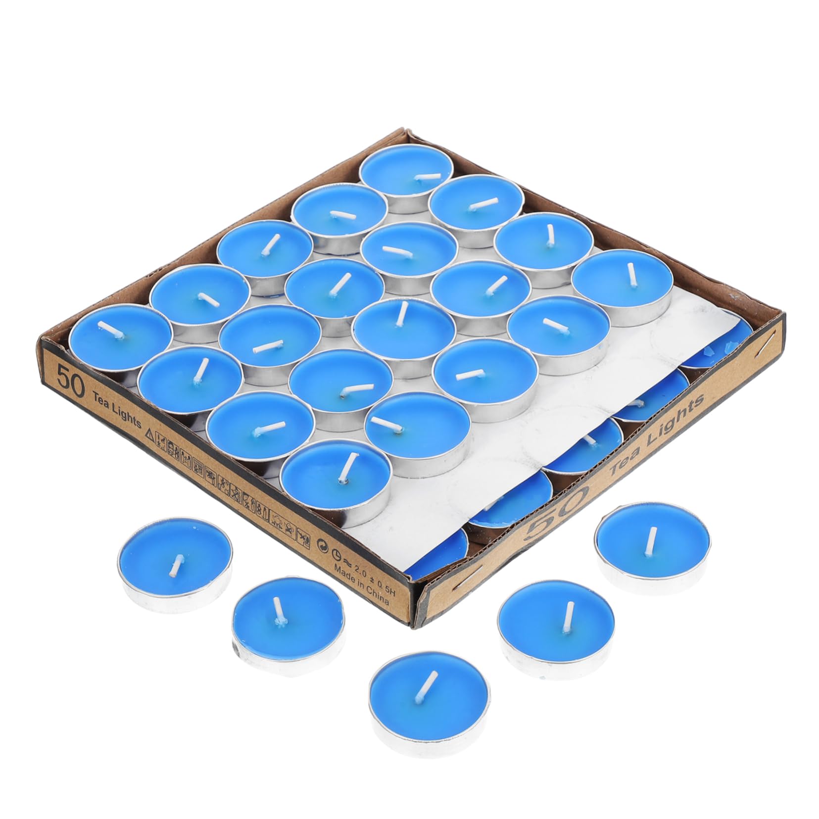 Generic 50Pcs Unscented Round Candles Elegant Mini Tealight Candles for Weddings Romantic Dinners Home Decor Emergency Lighting Versatile Wedding Supply