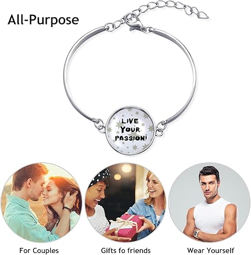 Miniatura 6 de Hicarer 10 pulseras de sublimación en blanco, bandejas de transferencia de pulseras redondas, base en blanco con 10 espacios en blanco redondos de