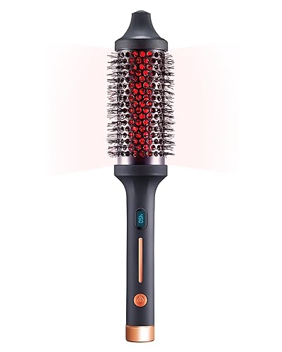SUTRA Cepillo térmico infrarrojo infrarrojo Cepillo de pelo redondo con cerdas iónicas para alisar y alisar el cabello completamente seco, SUTRA Cepillo térmico infrarrojo infrarrojo Cepillo de pelo redondo con cerdas iónicas para alisar y alisar el cabello completamente seco,