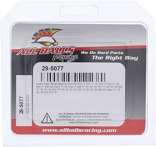 Miniatura 4 de All Balls Racing 29-5077 Kit de rodamientos de amortiguador trasero compatible conrepuesto para KTM 150 XC-W, 250 EXC-F, 250 XC-W, 300 XC-W, 300