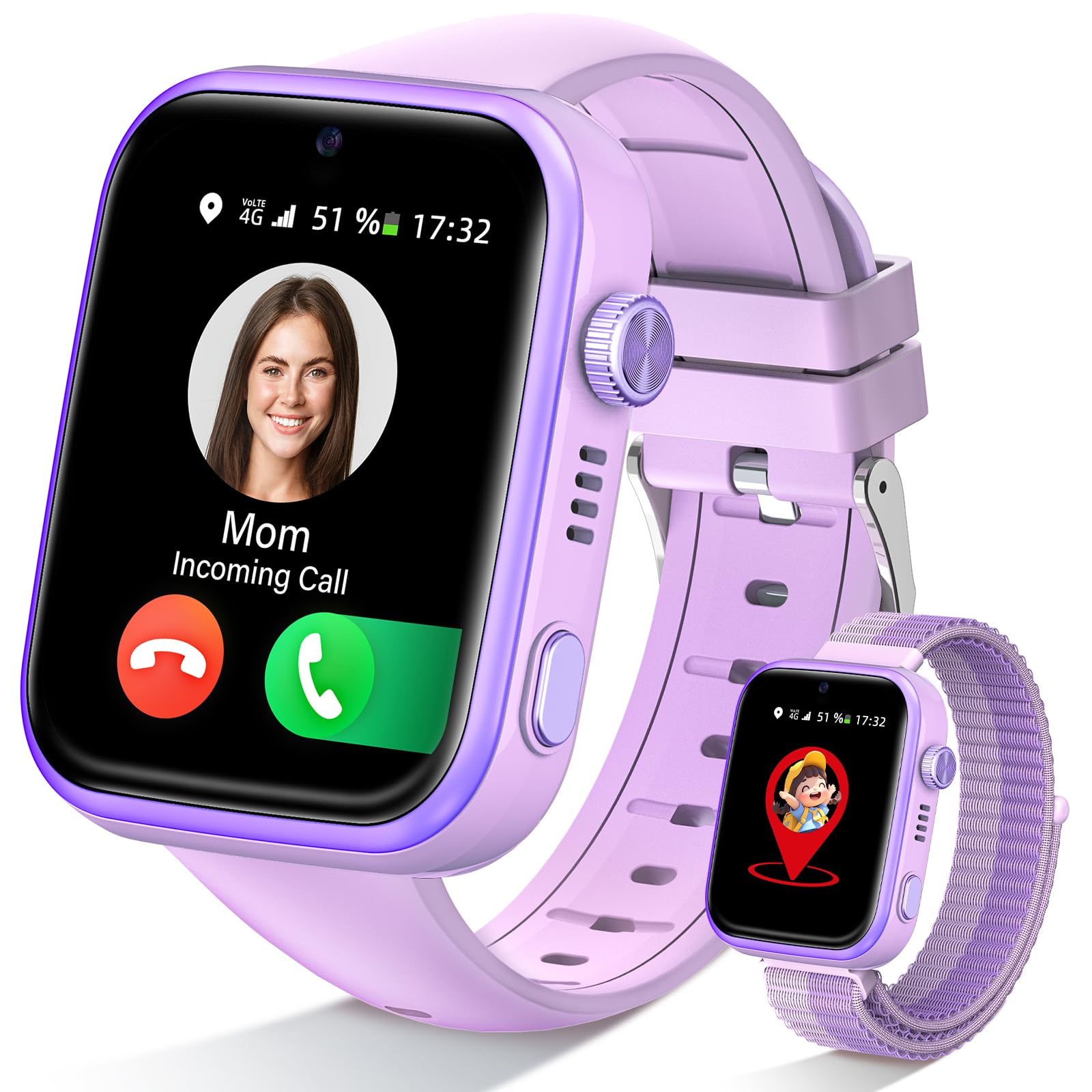 Oliimptek 2026 Nuevo Reloj Inteligente Niño, Smartwatch Niños con Llamadas y GPS, Videollamadas/Chat de Voz/WhatsApp/WiFi/SMS/SOS/Modo Escuela/Dormir/Despertador, IP68 Reloj Niño y Niñas Azul 4-14 Año — view 10