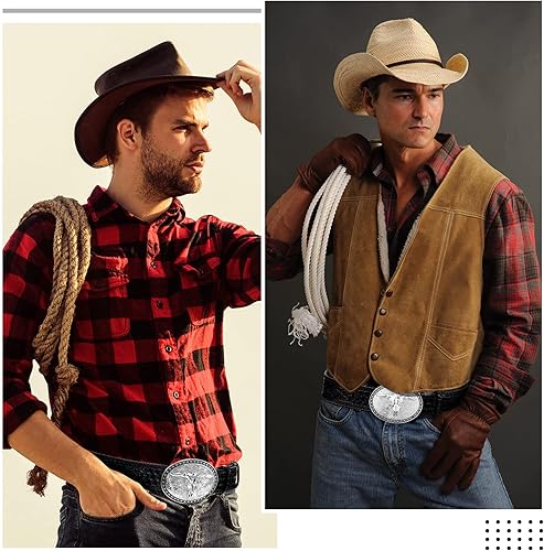 Miniatura 6 de Xuniea Cinturón de vaquero para hombre, cinturón de hebilla de toro de cuerno largo, cinturón de hebilla de cuero occidental, cinturón de hebilla