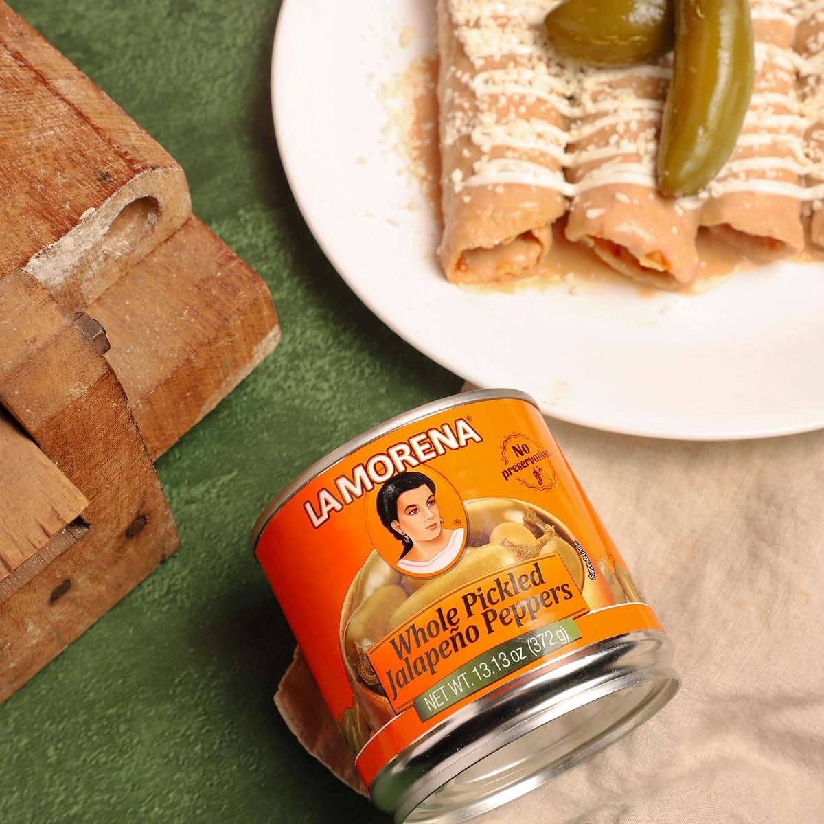 La Morena Jalapeno Peppers, Whole, 13.13 Ounce (Pack of 12)