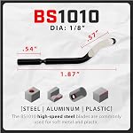 AFA Tooling - Kit d'outils pour l'ébavurage avec 11 HSS Lames et contre-puce Amortisseur à main, outil de suppression de la tête pivotante Burr for Métal, Plastique, Tuyau en cuivre, PVC, Débourrage du trou, 3D Impression