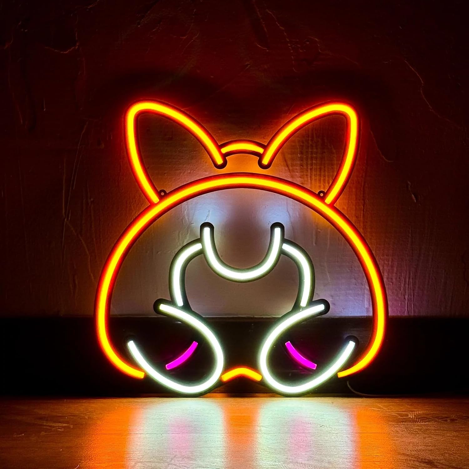 Corgi Dog Wall Sign, Neon Metal Wall Art, Dog Neon Sign, Neon Wall Decor, Neon Wall Sign, LED Light Decor, Home Office Cafe Bar Pub Wall Decor (with Remote Control)