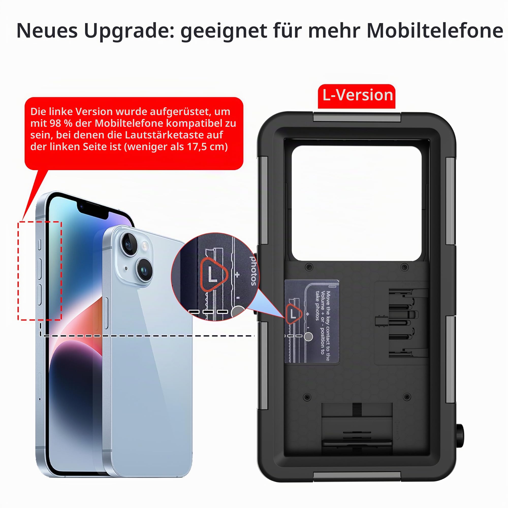 ZLIME wasserdichte Handyhülle 7.0 Zoll Unterwasser Wasserfeste Handy Wasserschutzhülle Handytasche, Wasserdicht Schwimmen Baden für iPhone 17 Air 16e 16 15 14 Plus 15 16 17 Pro 14 15 16 17 Pro Max