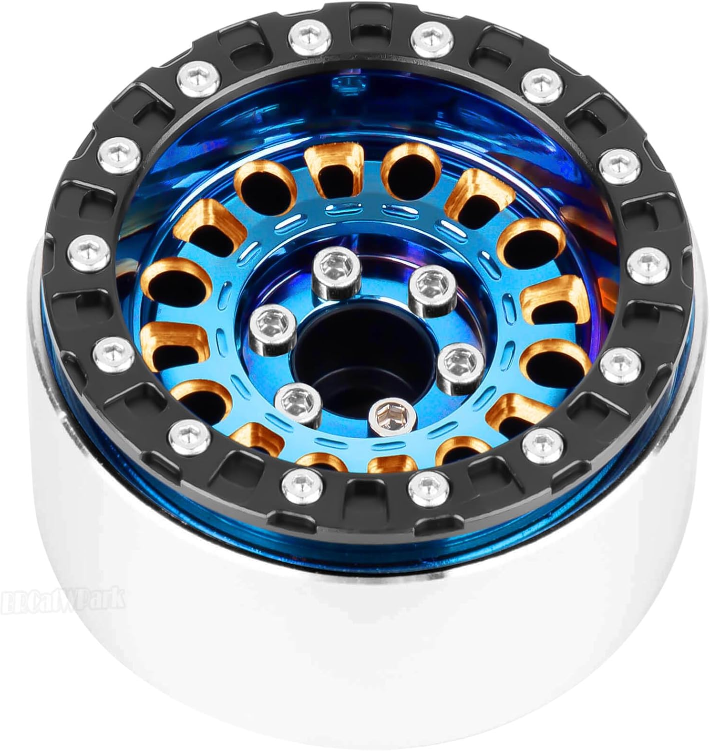 1.9 Brass Beadlock Wheel Rim for 1/10 SCX10 SCX10 II 90046 SCX10 III AXI03007 SCX10 Pro TRX4 TRX6 Gen7/8 D90 VS4-10 MST CFX RC Crawler Car,Brass Beadlock & Aluminum Deep Dish Rim,Colorful