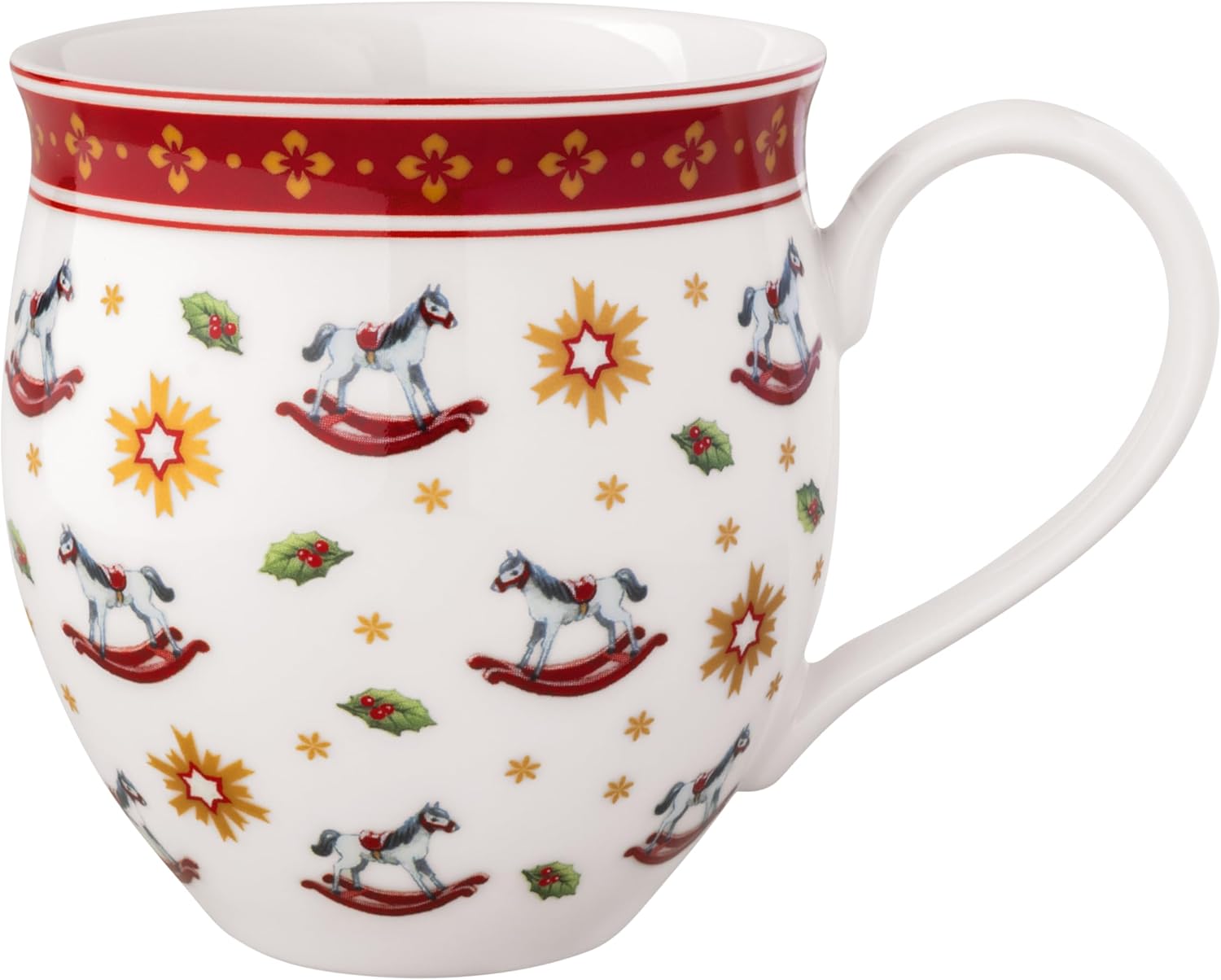 Villeroy & Boch Toy's Delight Anniversary Christmas Collection Mug Set of 4, 1 Each of Santa, Nutcracker, Locomotive and Rocking Horse, Premium Porcelain, 4-piece Assorted Set, Large, 13 oz Capacity - Image 6