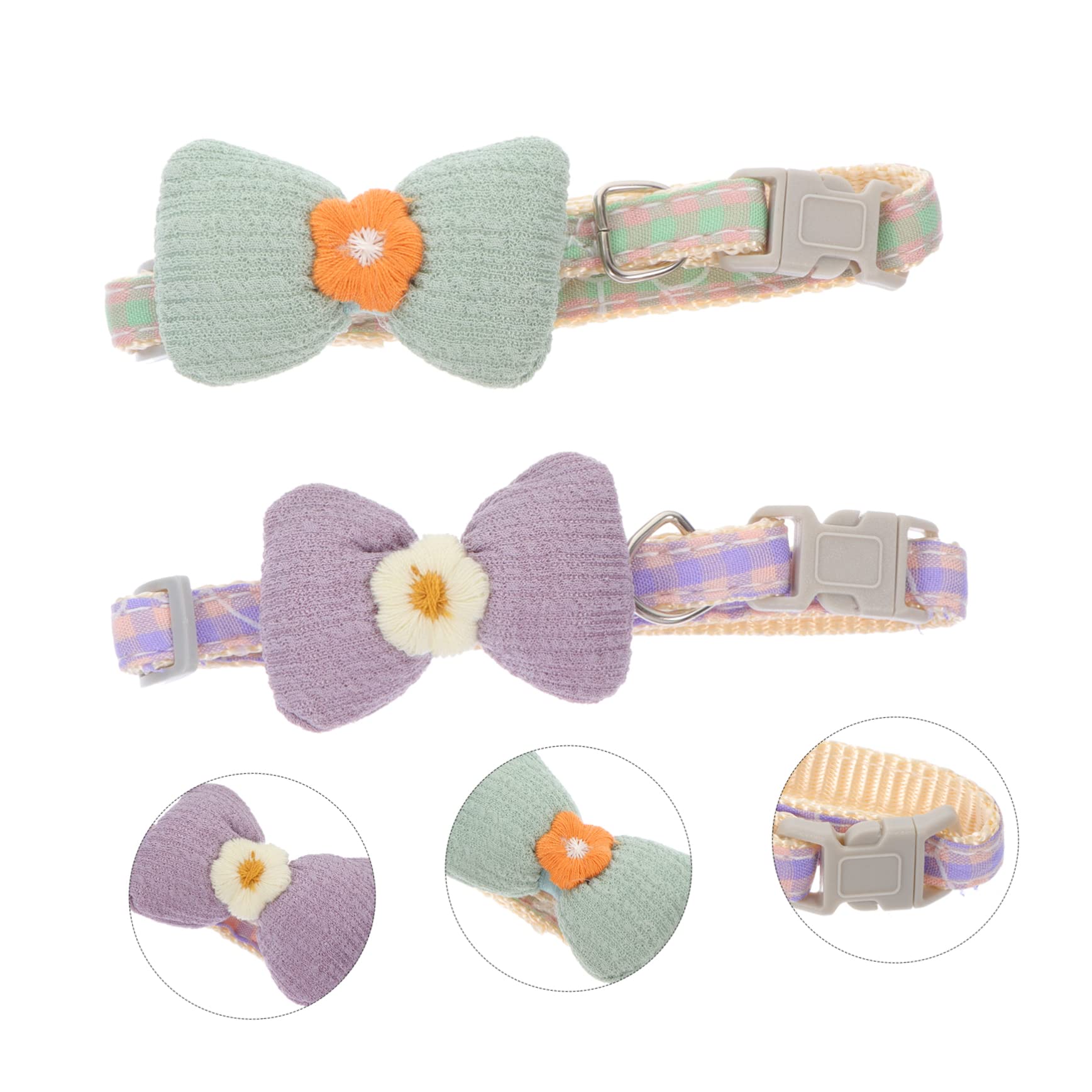 Amosfun 10stücke Verstellbares Katzenhalsband Mit Schleife Dekoratives Haustierhalsband Für Tägliches Tragen Partys Und Besondere Anlässe