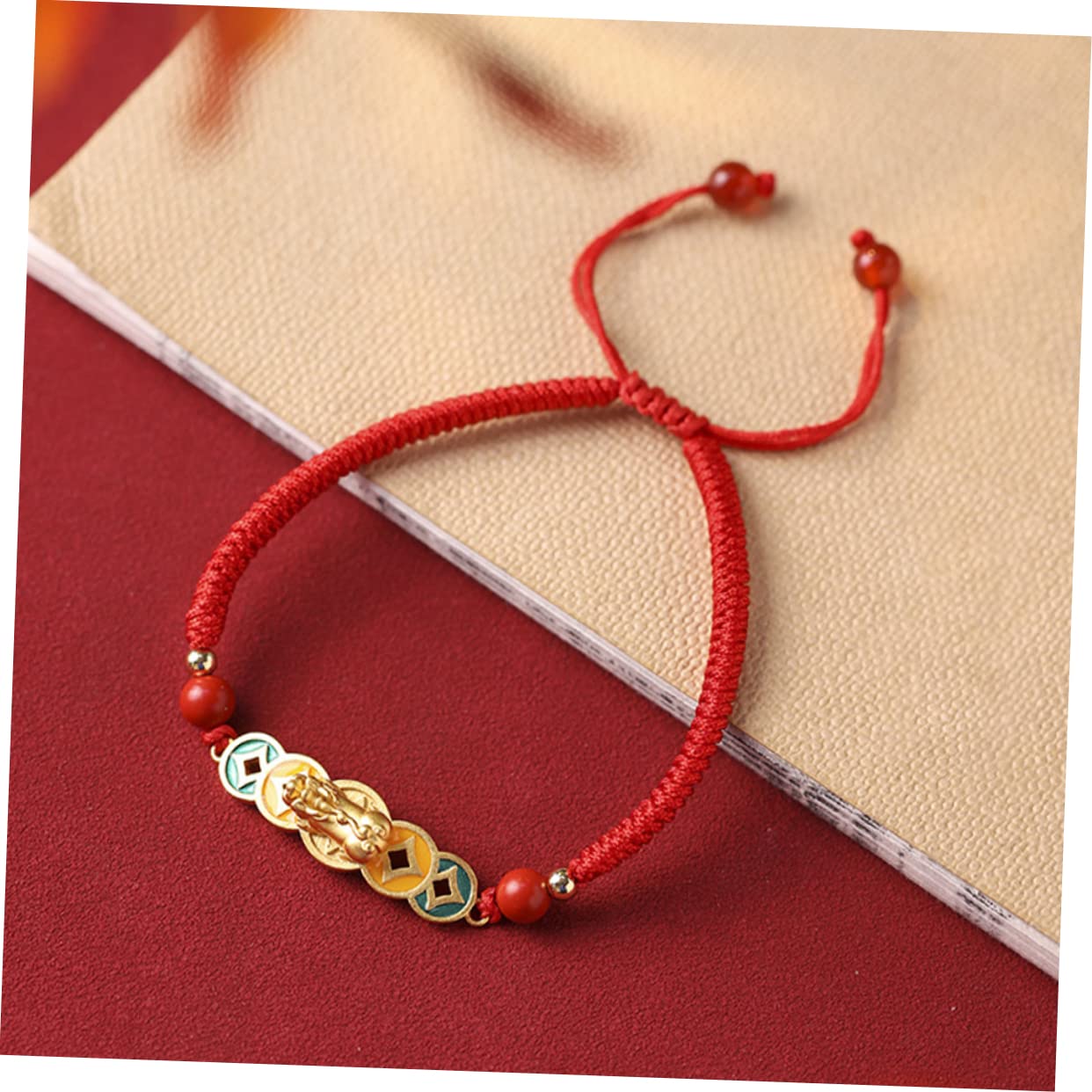 5 Piezas Pulsera Cuerda De Muñeca Tejida Accesorios Mujer Joyería De La Amistad Vestido De Discoteca Pendientes Disco De Amistad Cordón De Muñeca Rojo Cuerda