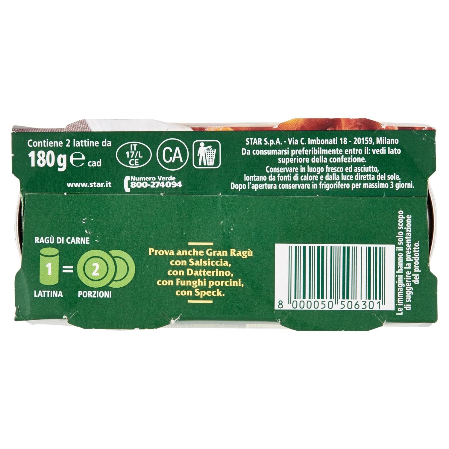 4x Il mio Gran Ragù Star Classico sauce tomate italienne sauce tomate 2x 180g
