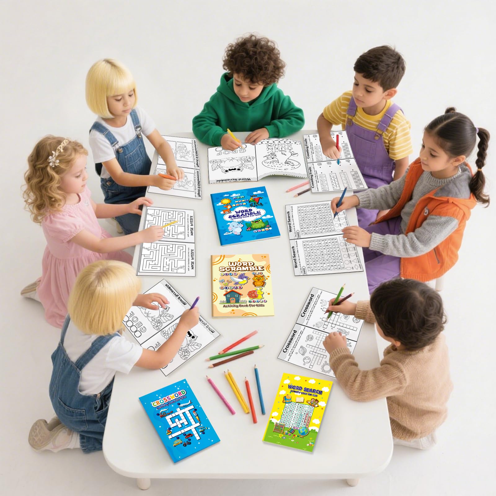 Lot De 24 Mini Livres D'activités Pour Enfants 4-12 Ans - Jeux éducatifs : Labyrinthes, Mots Mêlés, Points à Relier - 4