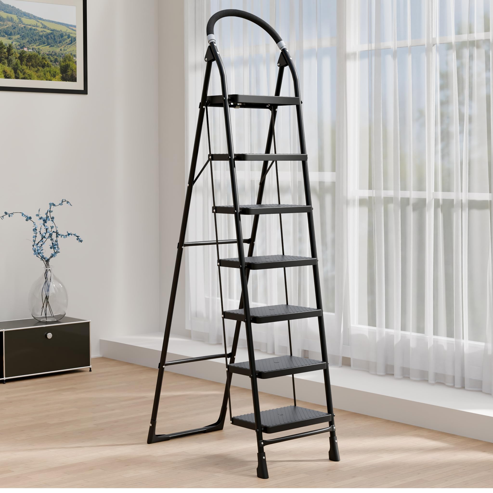TEX-RO Foldable Ladder - Heavy Duty & Safe -11