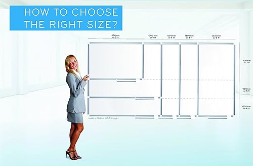 Miniatura 5 de MasterVision Magnetic Platinum Plus - Planificador de rejilla de porcelana de borrado en seco de 1 x 2 pulgadas con kit de accesorios, 2 x 3 pies,