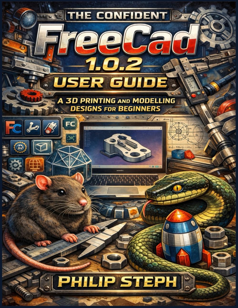 The Confident FreeCad 1.0.2 user guide: A 3D printing and modelling designs for beginners