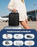 Gloppie Travel Shoe Pouch - Portable Shoes Storage Bag and Organizer - Packing Cubes, Leisure Charcoal, Travel, Business Trip, Home