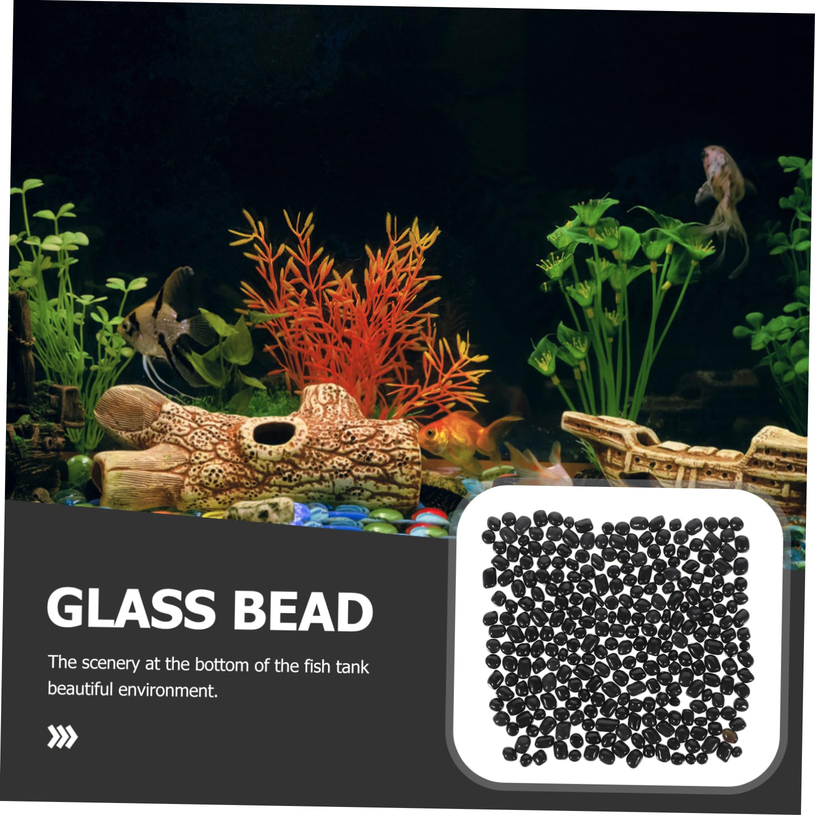 HAPINARY 1 Pack Glass Sand Decoration Aquarium Gravel Rocks Vase Filler Fish Tank Rocks Decorative Stones for Plants and Aquatic Landscapes