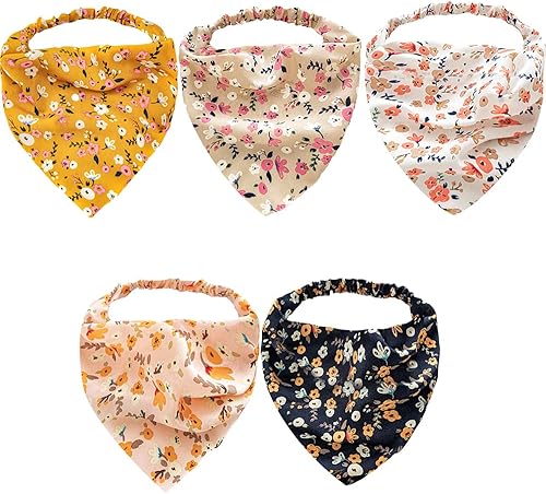 Pañuelo para el cabello para mujer, pañuelo elástico para el cabello, bufanda de cabeza grande, estilo bohemio, teñido anudado, bufandas para niñas