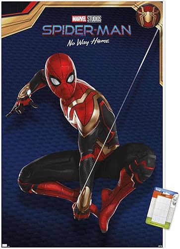 Trends International Marvel Spider-Man No Way Home - Póster de pared de disfraz rojo 14725 x 22375 pulgadas póster y paquete de montaje prémium