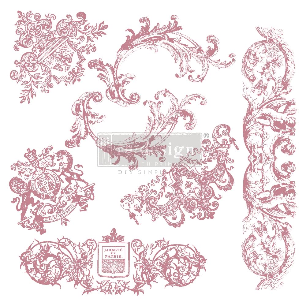 Redesign Decor Clear-Cling Stamps - Chateau De Maisons for Wall Paint Wall Art Furniture Decorative nightstand Bed Side Stand Large Vanity Table Set Makeup Vanity Dressing Table Computer Desk-image-13
