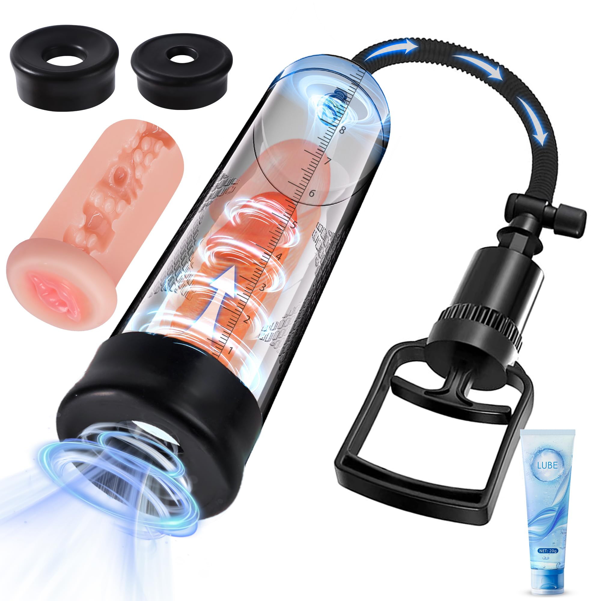 Male Masturbator Sex Toys for Men, Penis Pump Vacuum Suction Enlargement