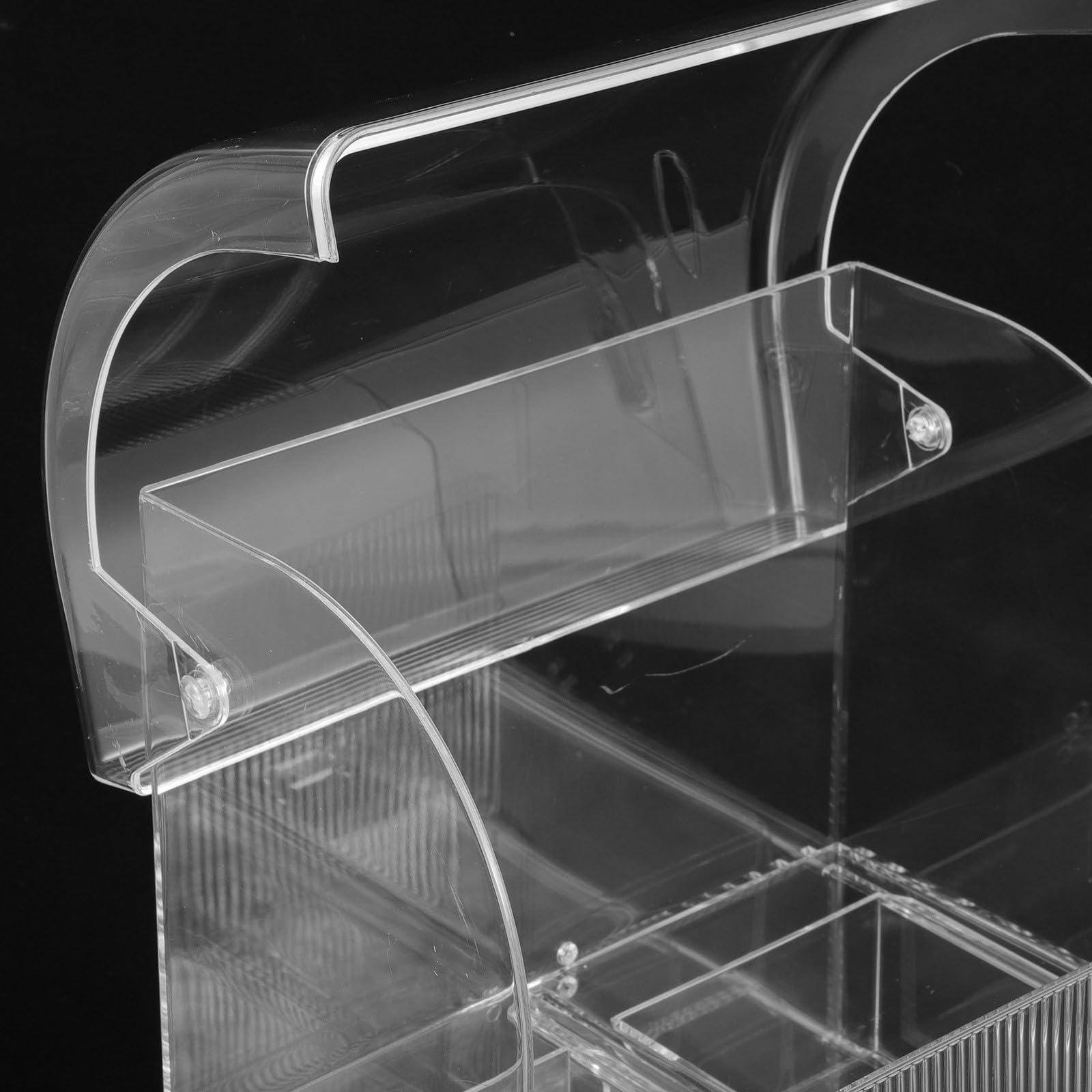 SHINEOFI Caja Organizadora con Cajón de Maquillaje Acrílica de Escritorio | Gran Capacidad, Diseño Transparente, Multiuso para Joyas y Cosméticos, Fácil de Localizar y Proteger