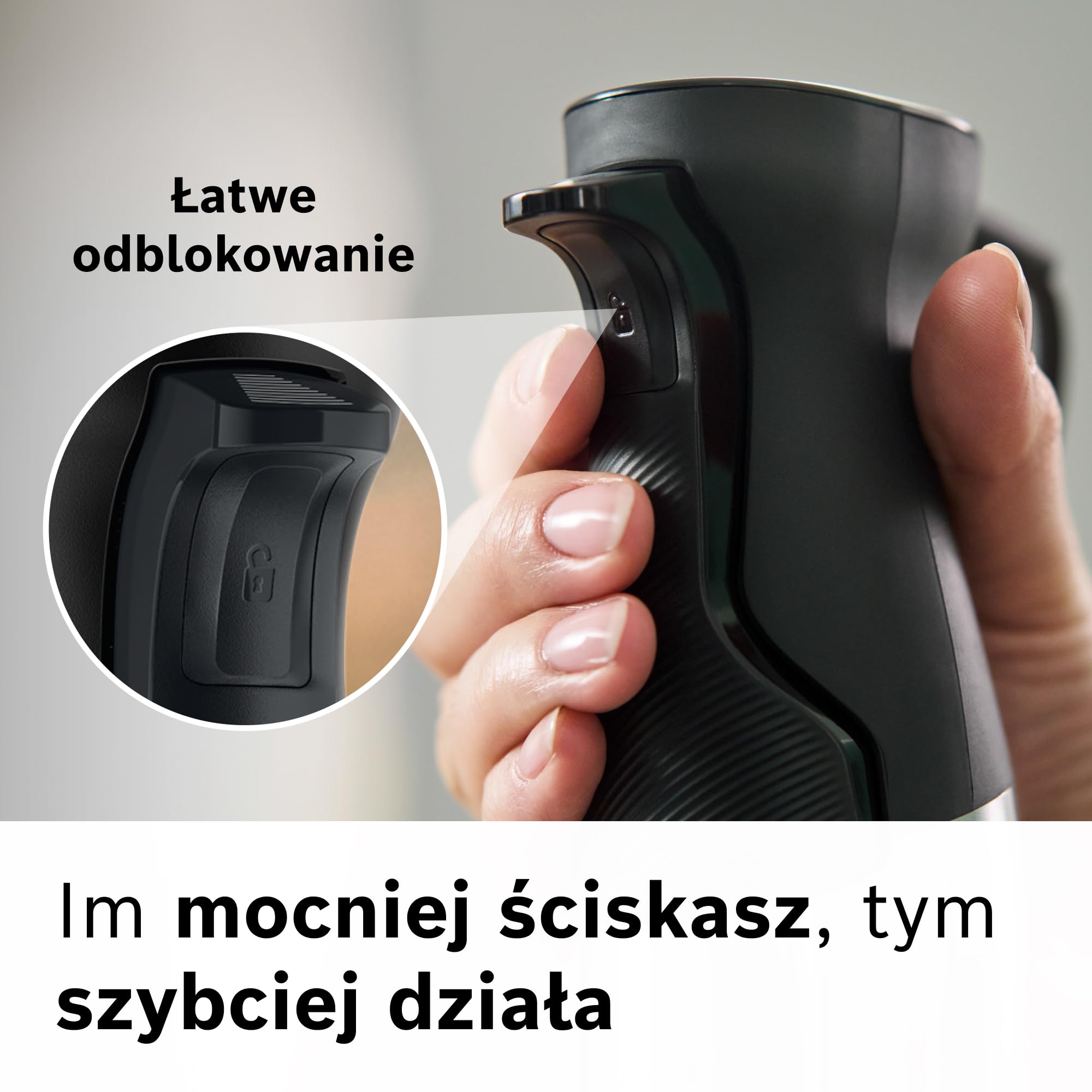 Bosch, blender ręczny, ErgoMaster Series 6, silnik 1200 W z chłodzeniem powietrznym, dynamiczna regulacja prędkości, system QuattroBlade Pro, akcesoria w zestawie, MSM6M820