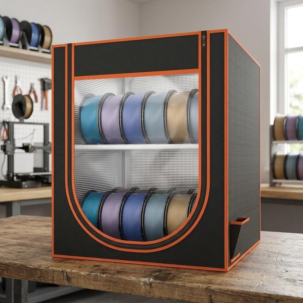 FABULETTA 42 x 42 x 50 cm Aufbewahrungsbox für 3D-Druckfilament (24 Rollen)