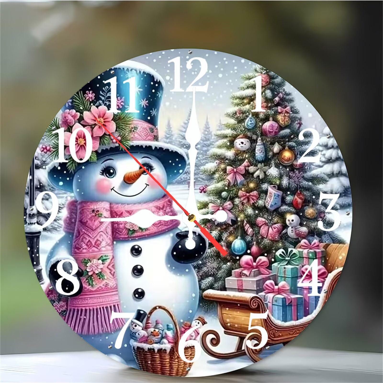 Horloge murale silencieuse quartz 12 pouces sans tic-tac pour chambre et café