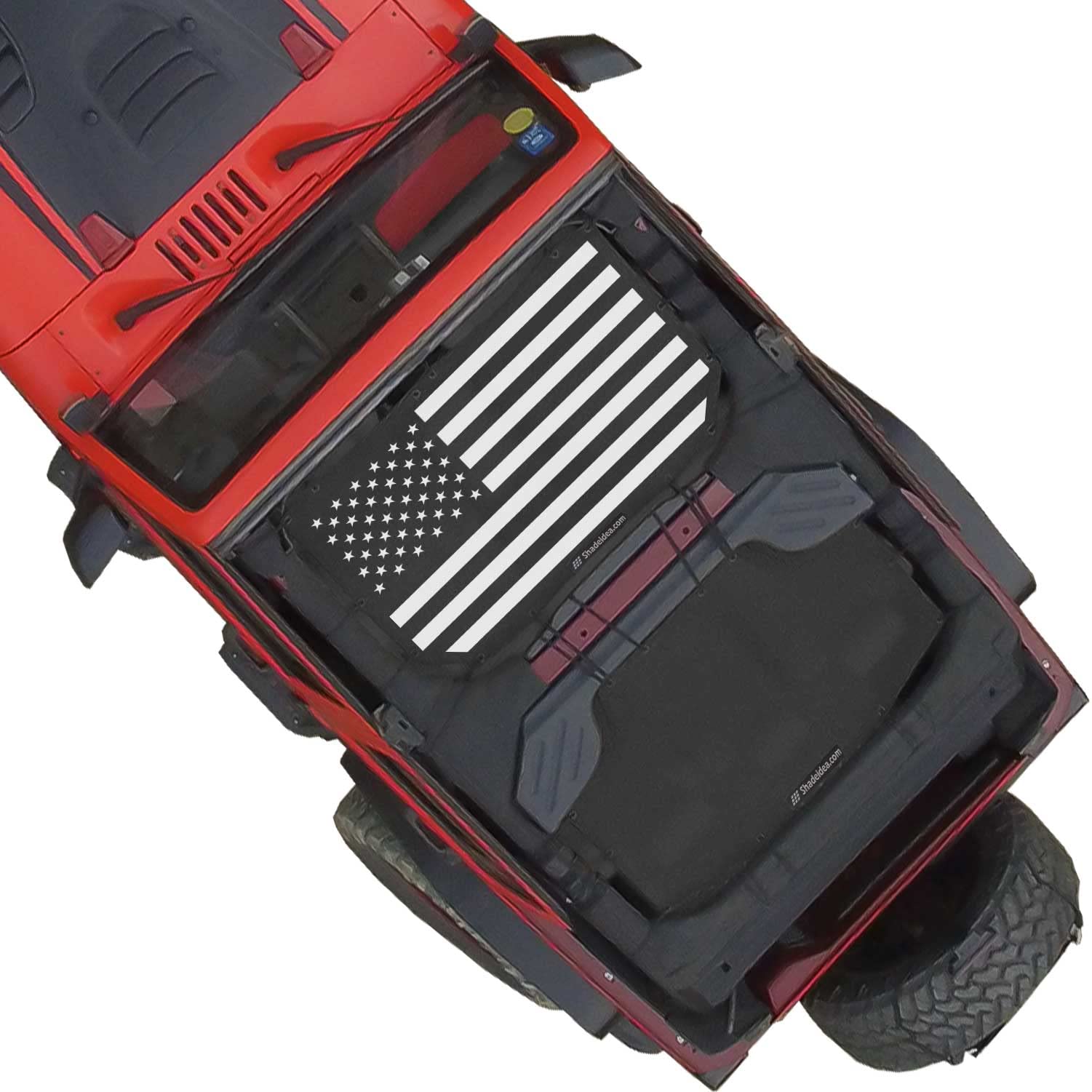 JK Sun Shade Top Compatible with Jeep Wrangler Sunshade Roof Front+Rear