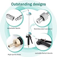 Vista 5 de Varita pulverizadora de bomba, varita rociadora universal ajustable con púa de latón de 3/8 pulgadas, varita rociadora de repuesto de acero