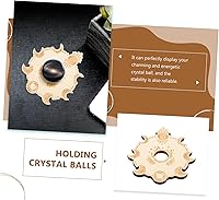 Vista 5 de BESTOYARD Soporte de madera para decoración de bolas de cristal, soporte de madera, soporte para huevos para exhibición, soporte para mini esfera