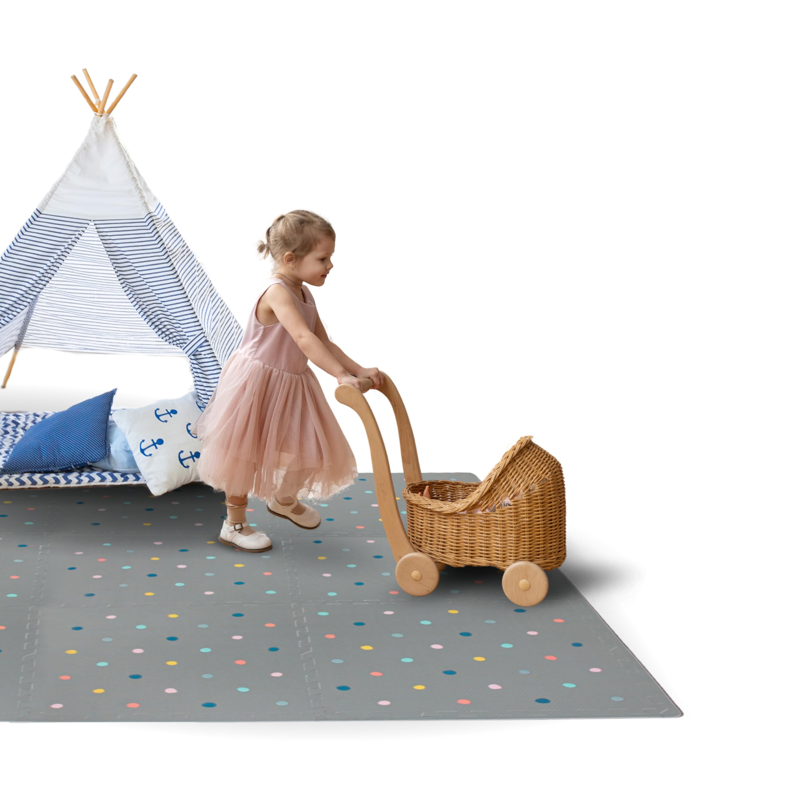 キッズ・ファミリー maa Amazon.com: Soft Non-Toxic Baby Play Mat XXL, Toddler Playmat