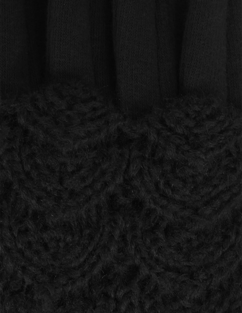 Ruffle Flower Wool Blend Touchscreen Gloves