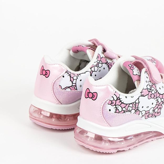 CERDÁ LIFE'S LITTLE MOMENTS Deportivas Para Niñas Con Luces LED Y Suela Ligera Eva, Depotivas Hello Kitty Basket, Rose, 27 EU