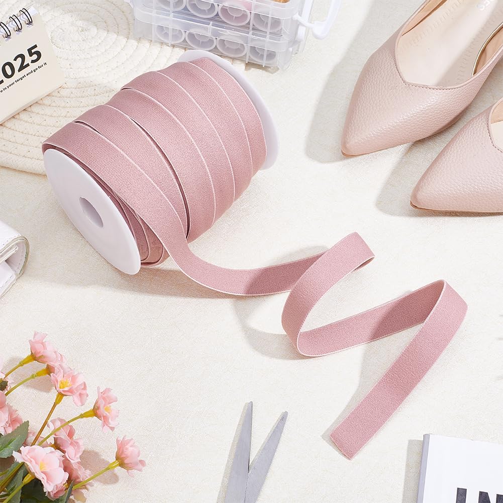 PH PandaHall 25 Yards Ballet Pointe Shoe Ribbons Roll Stretch Bands for Dance, 3/4 inch Pink Toe Tape for Pointe Shoes Dance Shoe Elastic Bands Elastic Ribbon for Women Ballet Shoe Accessories