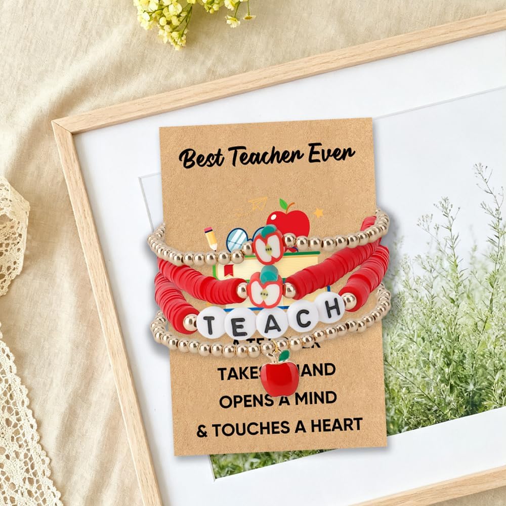 Gifts for Teacher - Teacher Appreciation Gifts Bracelet,Christmas End of Year Retirement Valentine Day Teachers Gift - Image 5