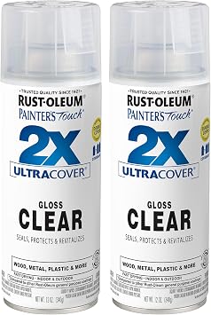 Rust-Oleum Painter's Touch 2X Ultra Cover Spray Paint, Gloss Clear
