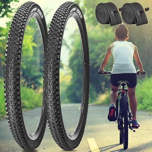 Miniatura 6 de SIMEIQI Paquete de 1 o 2 neumáticos de bicicleta de 24"26"27.5"x1.95" con capa antipinchazos de 0.118 in para neumáticos de bicicleta de montaña con