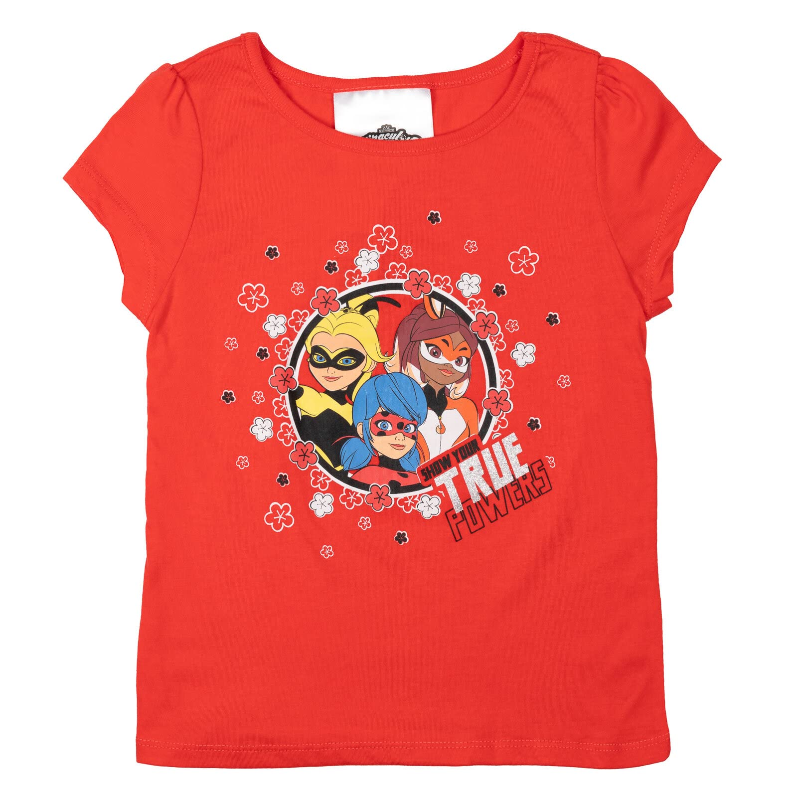 Miraculous Conjunto de 3 piezas de camiseta para niñas, falda tutú y diadema de satén, tallas de niño pequeño a niño grande (4-5 - 14-16)