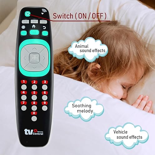 Miniatura 3 de Juguete de control remoto para bebé, juguete de control remoto de TV, juguetes musicales con luces y sonidos para bebés de 12 a 36 meses