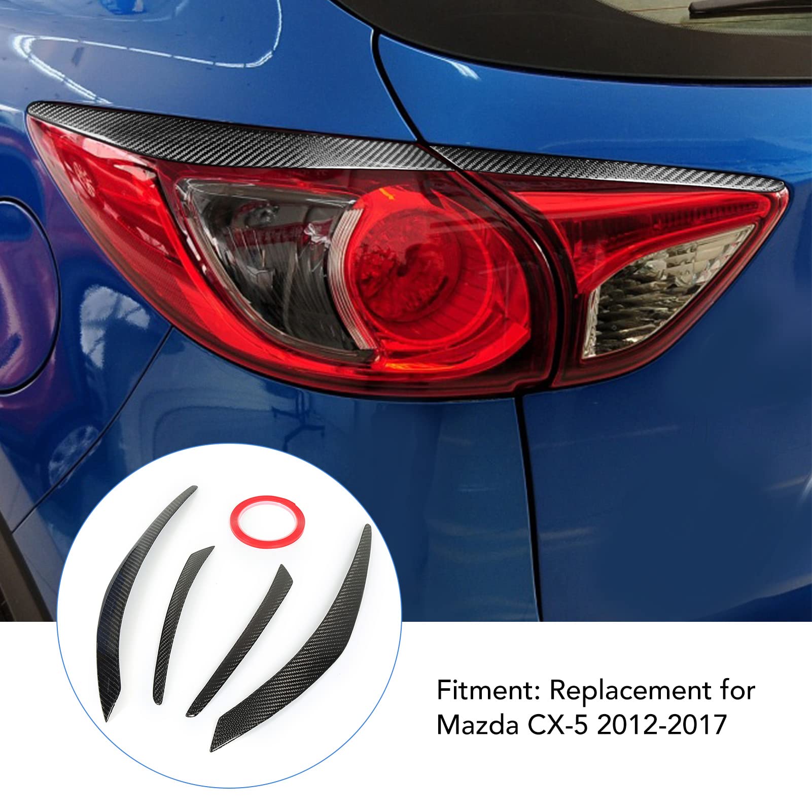 Carbon Fiber Osłony na Tylne Lampy, Mocna Ochrona do CX-5