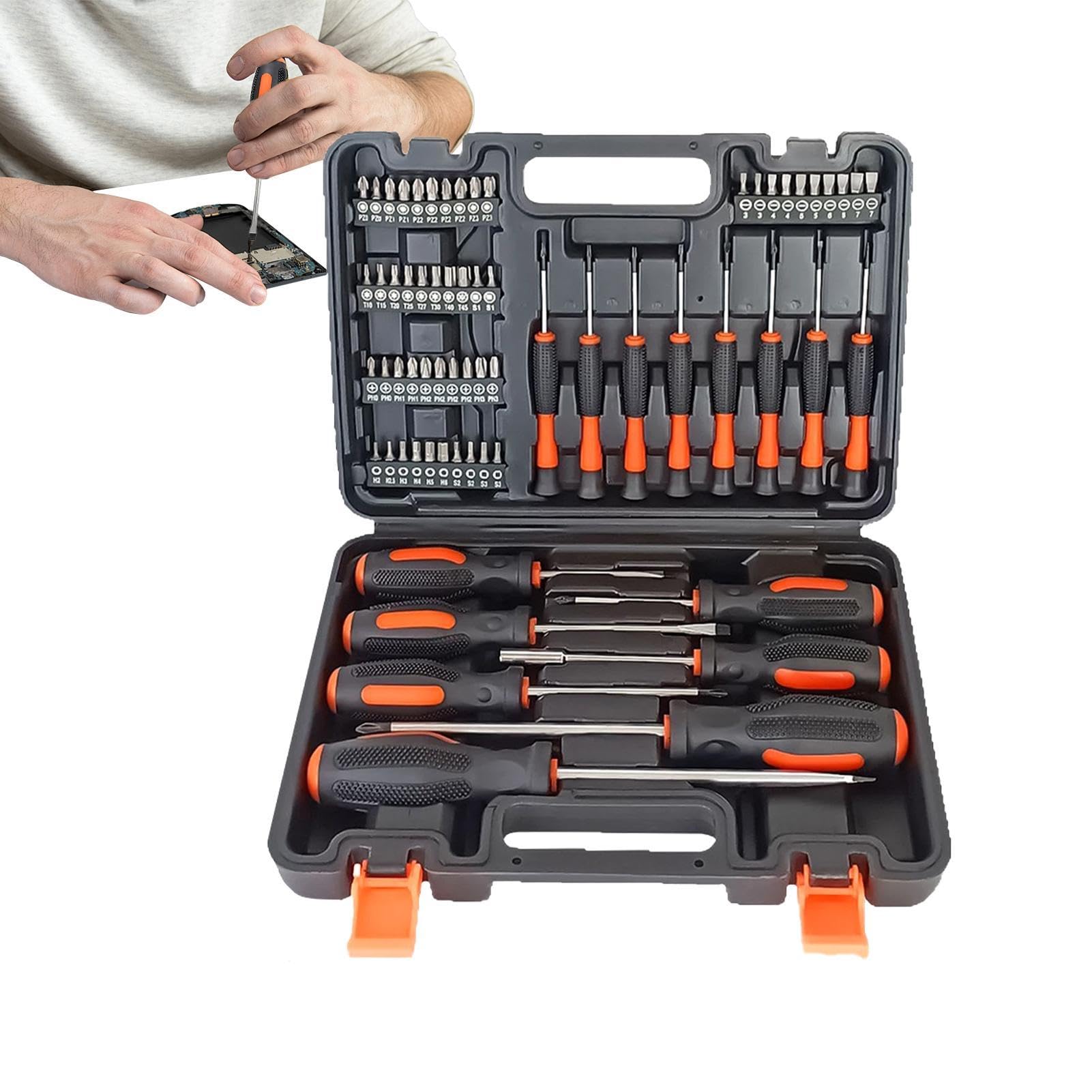 Destornilladores Magnéticos Conjunto 66 piezas de puntas precisión | Juego de Destornilladores Magnéticos Para Relojes, Gafas, Ordenadores, Gafas de Sol y Electrónica del Hogar