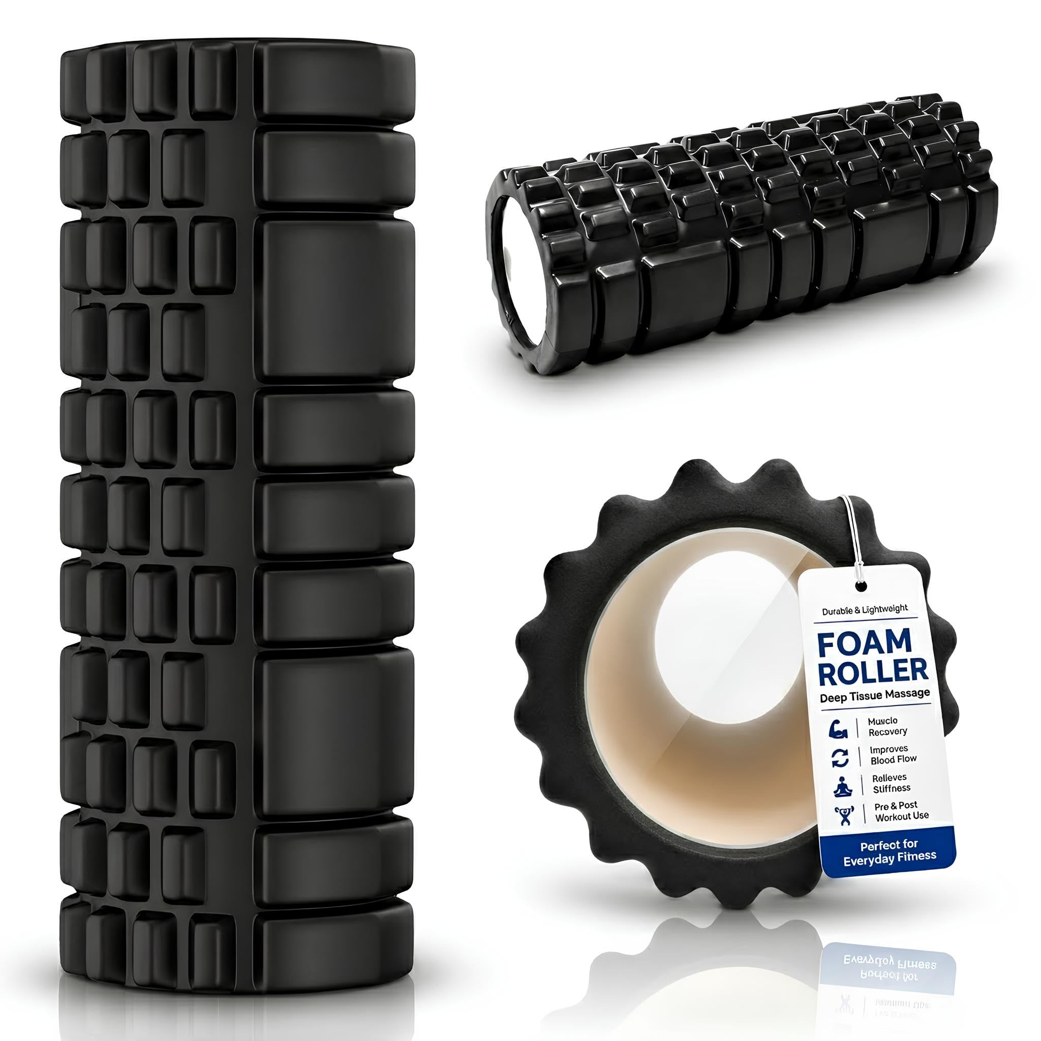 PulGos Foam roller for abs,cardio workout,Deep Tissue Massage and Body Pain High Density Foam,Muscle recovery massage roller-image-21