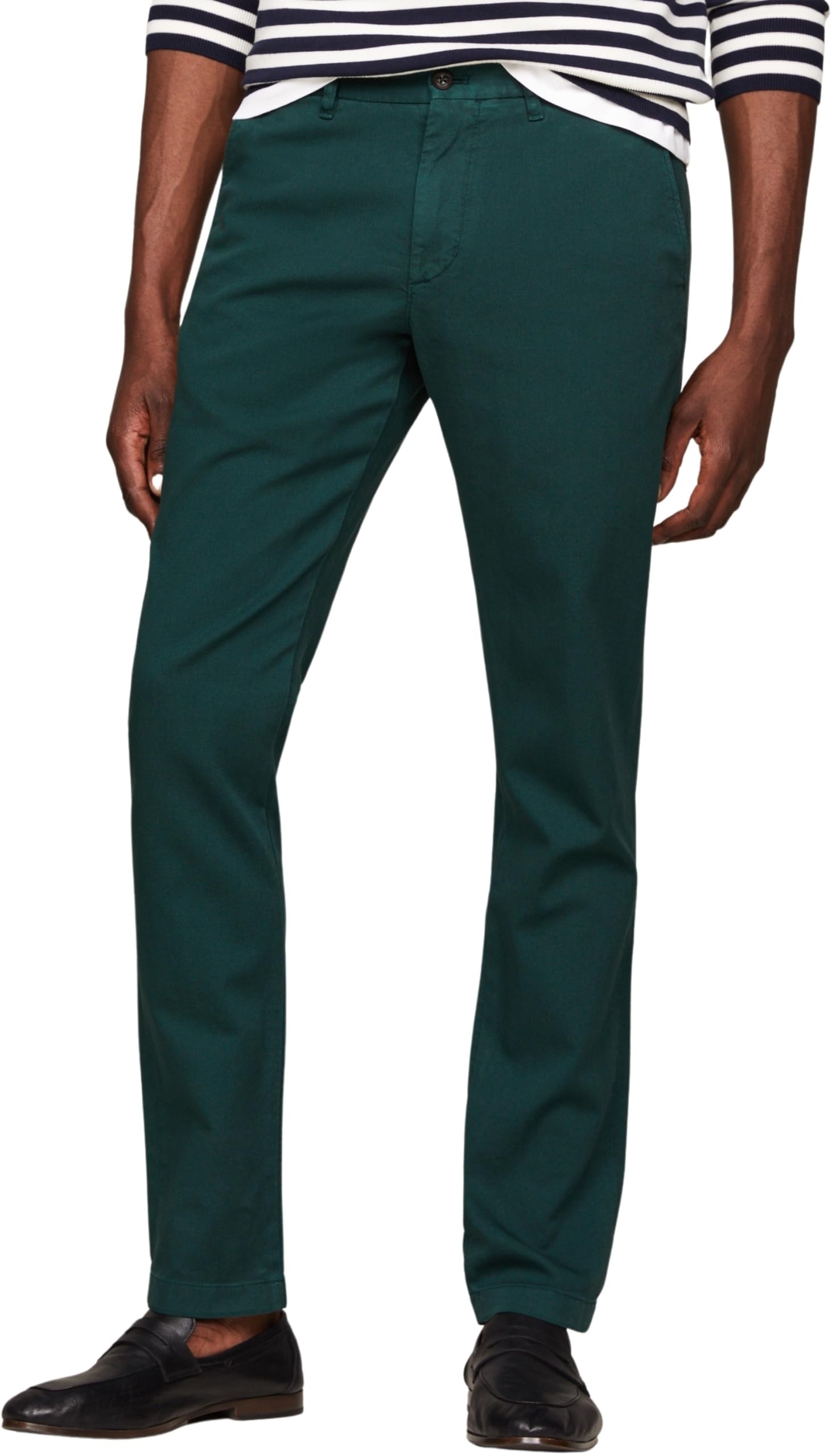 Tommy Hilfiger Men Trousers Bleecker Slim Fit Chino, Green (Hunter), 28W/28L