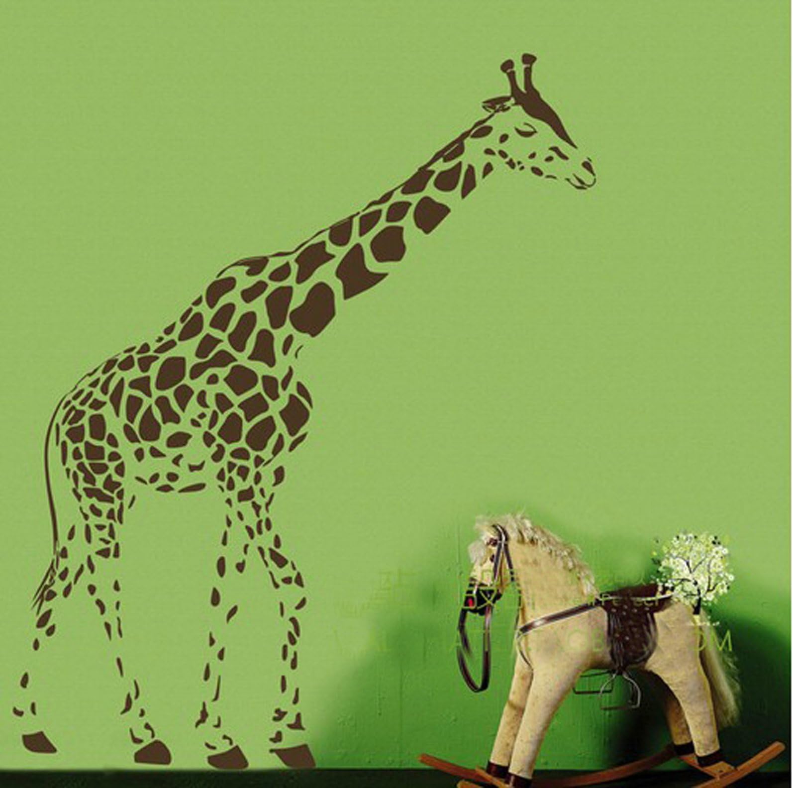 Animal Wild Zoo Giraffe Wall Decal Sticker Living Room Stickers Vinyl Removable Wide 95cm High 120 Cm Brown Color