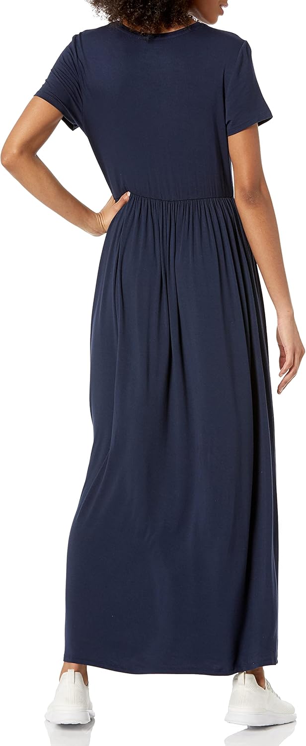 Amazon Essentials Women's Short-Sleeve Waisted Maxi Dress (Available in Plus Size) - Image 2