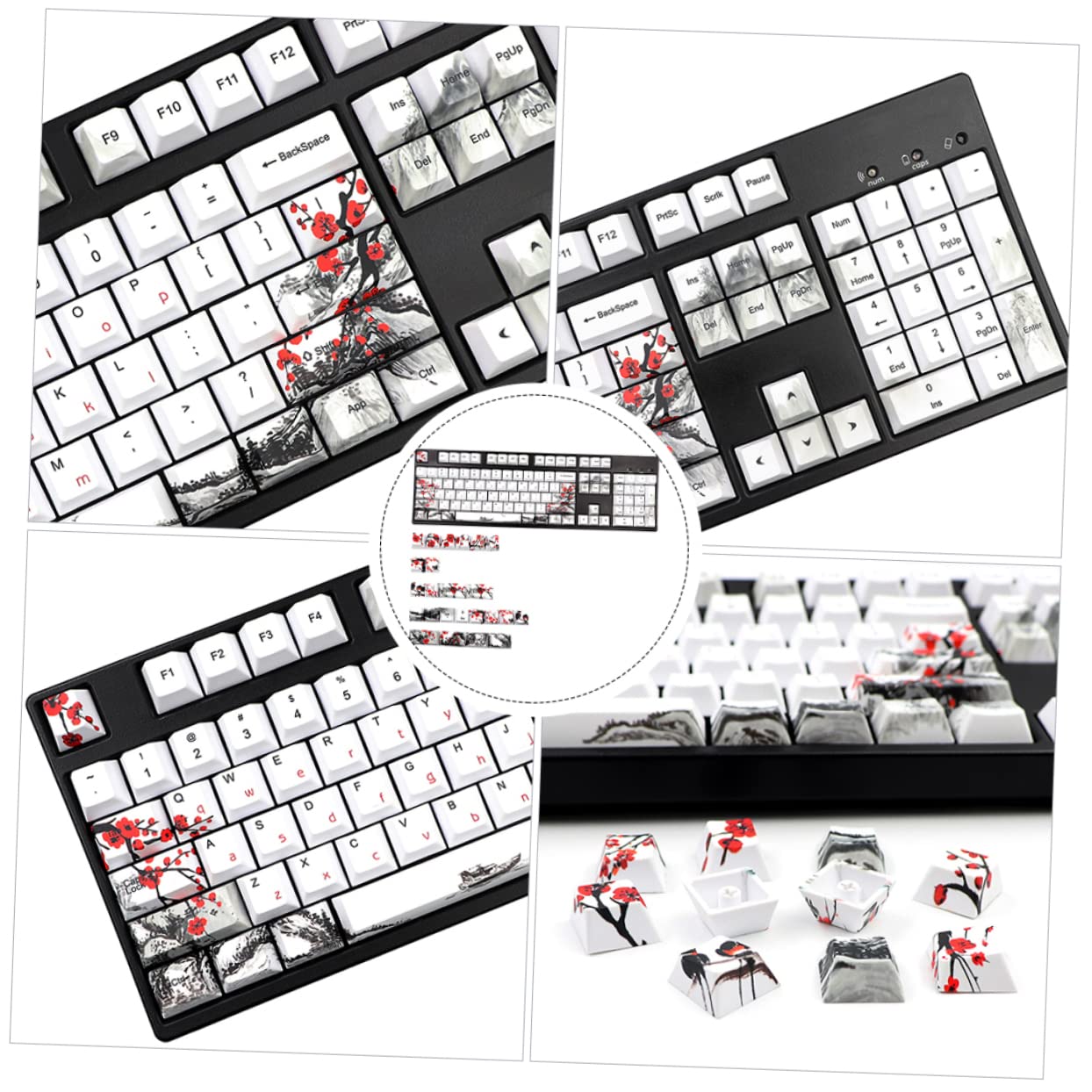 jojofuny Ersatztastenkappen Tastenkappen Für Mechanische Pc-tastaturen Farbige Tastenkappen Aus Hochwertigem Pbt-Material Dekorative Und Verschleißfeste