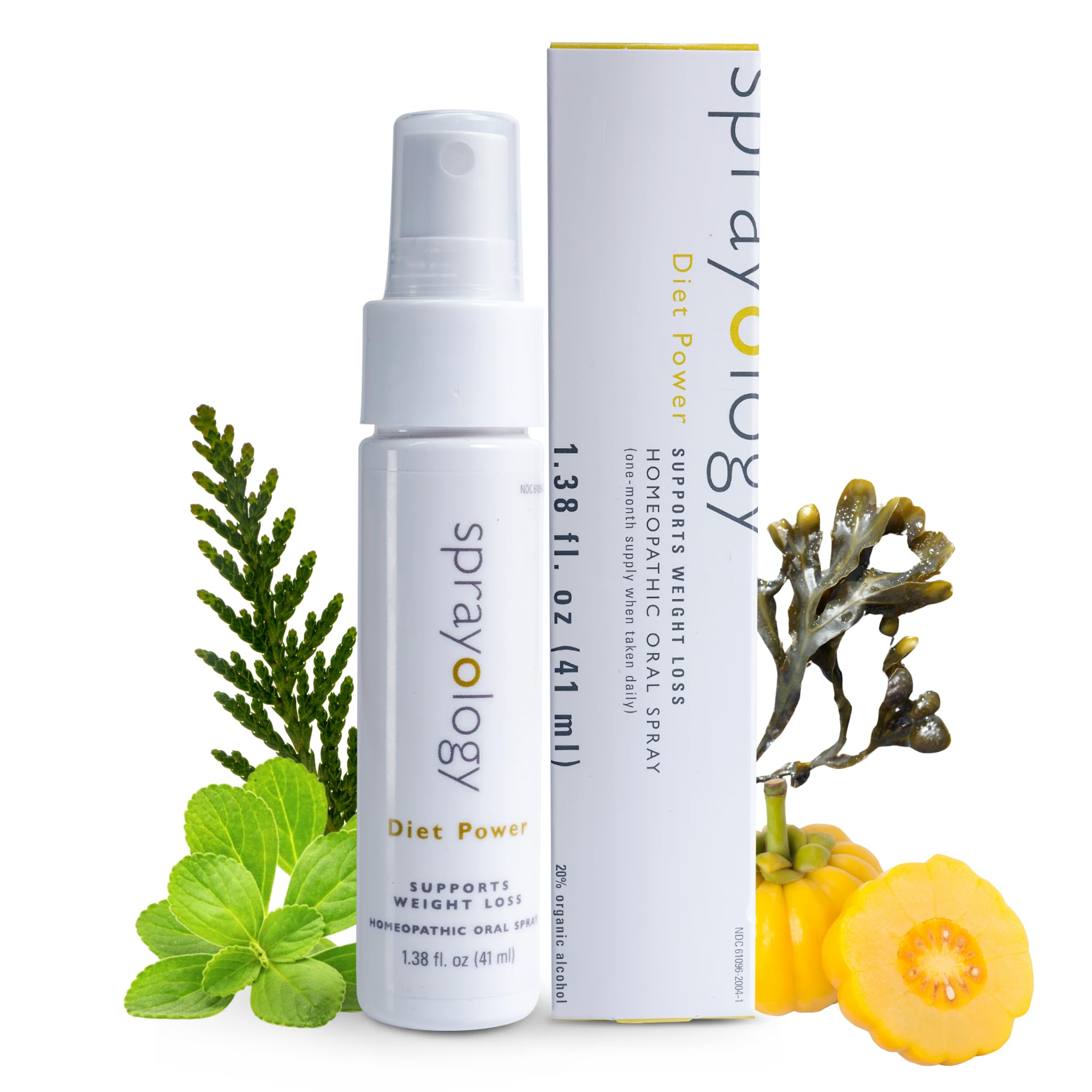 Sprayology Diet Power Spray | Natural Appetite Suppressant with Boldo, Fucus, Gambogia & Thuja | Homeopathic Metabolism Support for Cravings & Water Retention | Ephedra-Free (1.38 fl oz)