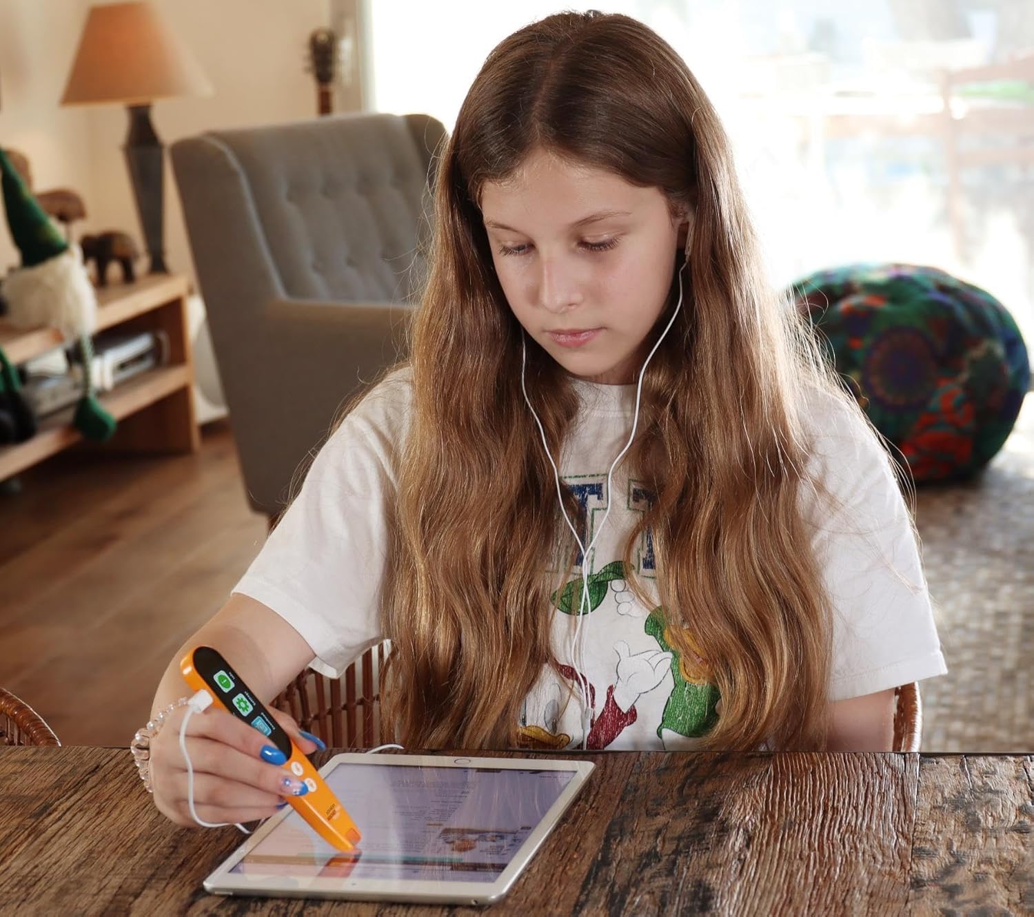JOURIST Reader 3. Penna a Lettura Offline per Bambini e Adulti Con Difficoltà Come Dislessia/LRS. Touch Screen, Righello Incluso, Voce Tramite Cuffie e Altoparlanti